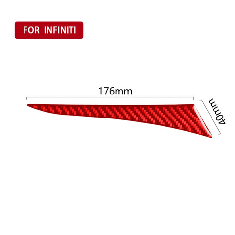 Autocollant décoratif en fibre de carbone pour voiture, pour Infiniti Q50 2014-2020, guide vers l'avant, tableau de bord côté gauche, conduite à droite