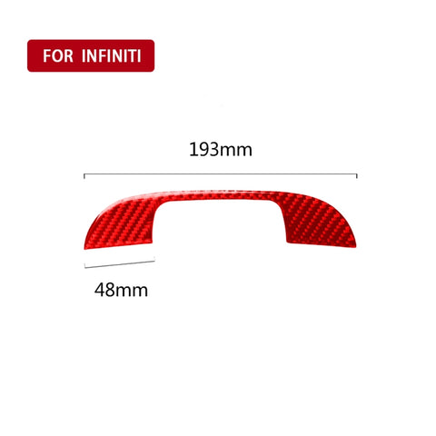 Adhésif décoratif pour support de boîte en fibre de carbone pour voiture pour Infiniti Q50 2014-2020, guide vers l'intérieur et l'avant, boîte d'accoudoir