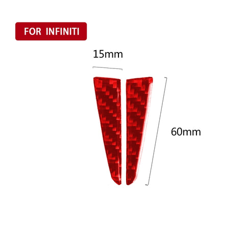 Volant de voiture en fibre de carbone sous l'adhésif décoratif pour Infiniti Q50 2014-2020, guide vers l'avant et l'avant, volant ci-dessous