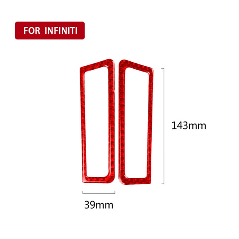 Adhésif décoratif pour l'air montant A en fibre de carbone pour voiture pour Infiniti Q50 2014-2020, guide vers l'avant et vers l'avant, sortie d'air du pilier A
