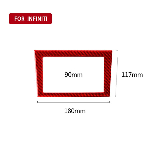 Adhésif décoratif pour téléphone de navigation en fibre de carbone pour voiture pour Infiniti Q50 2014-2020, guide vers l'avant et vers l'avant, cadre de navigation