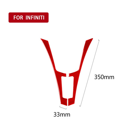 Adhésif décoratif pour téléphone F avec commande centrale en fibre de carbone pour voiture pour Infiniti Q50 2014-2020, guide vers l'avant et l'avant, cadre F de commande centrale