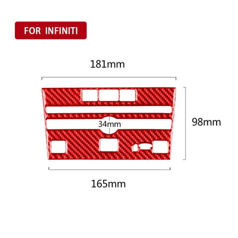 Autocollant décoratif pour panneau de console CD en fibre de carbone pour voiture pour Infiniti Q50 2014-2020, guide de route, panneau de console CD de style A, conduite à droite