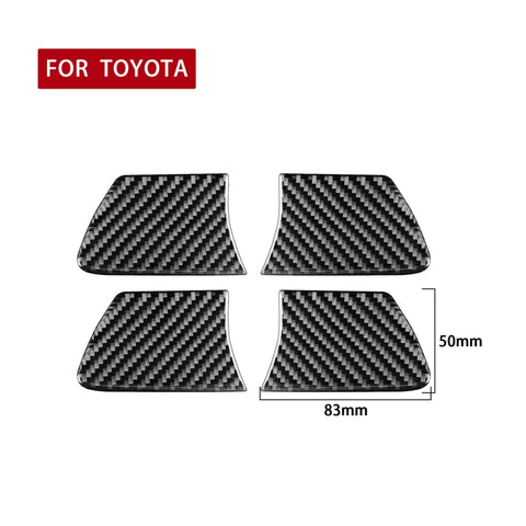 Adhésif décoratif pour le canal interne de la porte interne en fibre de carbone pour Toyota Highlander 2014-2019, guide à sinistre, cuvette de porte intérieure