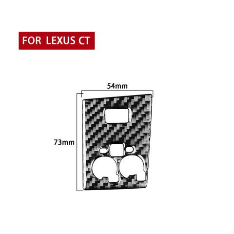 Adhésif décoratif pour panneau modalité sportive en fibre de carbone pour voiture B pour Lexus CT 2011-2017, guide vers l'avant et l'avant, panneau mode sport B