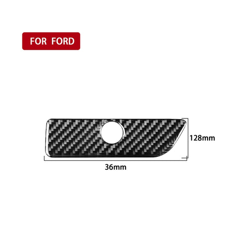 Adesivo decorativo per maniglia della scatola portaoggetti per auto in fibra di carbonio per Ford Explorer 2013-2019, guida a sinistra, Storage Box Handle