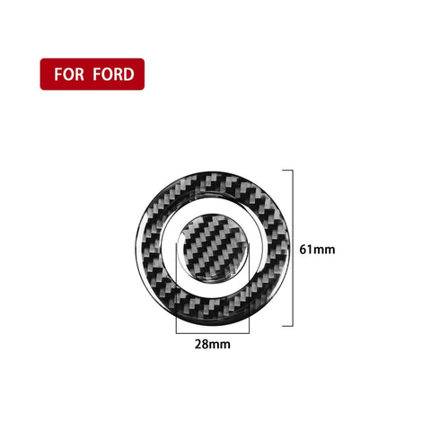 Autocollant décoratif avec pulsation d'avance avec un clic en fibre de carbone pour voiture pour Ford Explorer 2013-2019, guide vers l'avant, bouton de démarrage en un clic