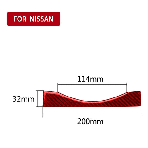 Bande décorative pour bouton de navigation multimédia de voiture en fibre de carbone pour Nissan 370Z / Z34 2009-, guide vers l'extrémité et un côté universel, bande de bouton de navigation multimédia