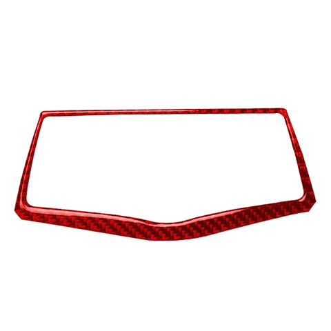 Adhésif décoratif pour panneau des boutons de navigation multimédia en fibre de carbone pour voiture pour Nissan 370Z / Z34 2009-, guide vers l'extrémité et un côté universel, panneau de boutons de navigation multimédia