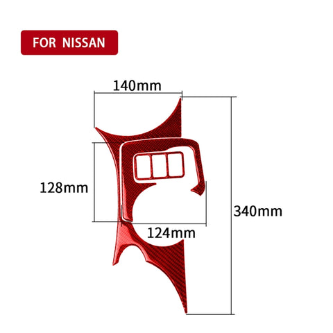 Adhésif décoratif pour panneaux portables pour console centrale en fibre de carbone pour voiture 3 en 1 pour Nissan 370Z / Z34 2009-, guide pour destra ea sinistra universale, panneau porte-gobelet d'eau de console centrale D