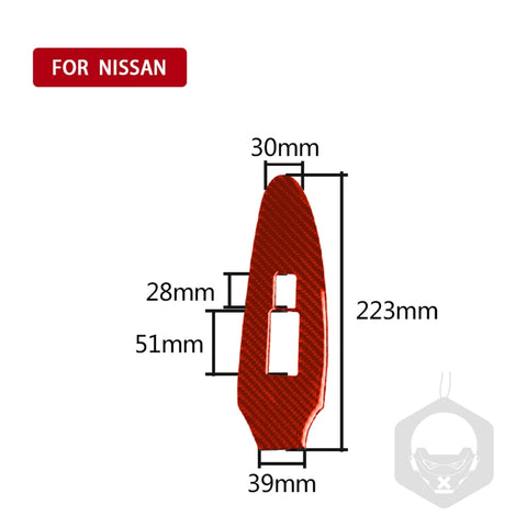 Adhésif décoratif pour contrôle de port ascenseur, guide latéral en fibre de carbone pour voiture pour Nissan 370Z / Z34 2009-, guide de route, commande de levage côté conduite, conduite à droite