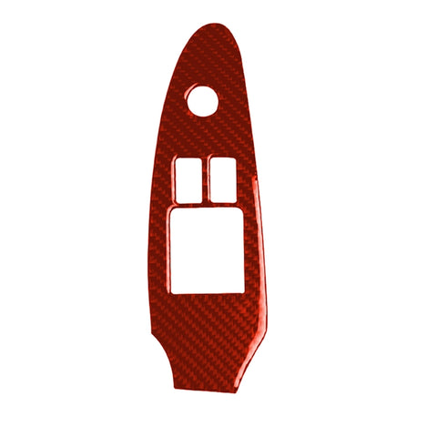Adesivo decorativo per controllo ascensore porta laterale guida principale in fibra di carbonio per auto per Nissan 370Z / Z34 2009-, guida a destra a configurazione bassa, Main Driving Side Lift Control, Right Drive