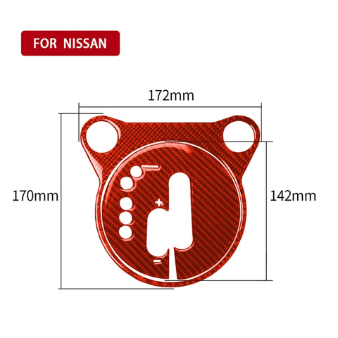 Adhésif décoratif pour panneau de transmission avec changement automatique en fibre de carbone 2 en 1 pour Nissan 370Z / Z34 2009-, guide à sinistre, panneau de transmission de changement de vitesse automatique, conduite à gauche