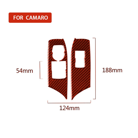 Adhésif décoratif pour panneaux d'alzacristalli en fibre de carbone pour voiture pour Chevrolet Camaro 2017-2019, guide à sinistre, panneau de lève-vitre