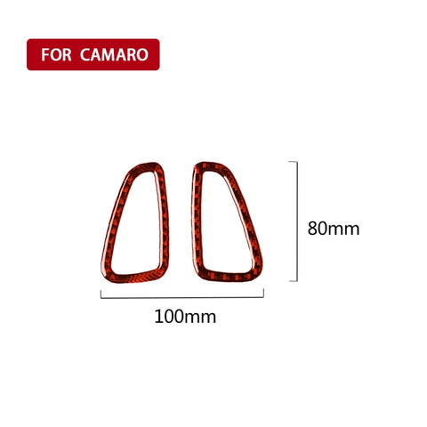 Adhésif décoratif pour support d'air pour croûte en fibre de carbone pour voiture pour Chevrolet Camaro 2017-2019, guide vers l'extrémité et la face avant universelle, sortie d'air du tableau de bord