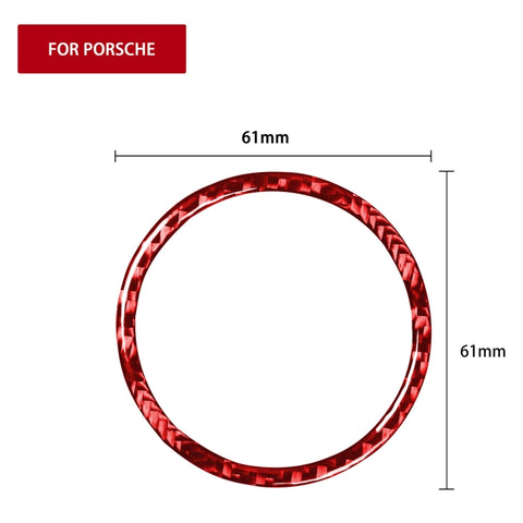 Adesivo Decorativo Anello Cronometro in Fibra di Carbonio per Porsche