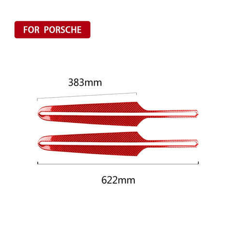 Adhésif décoratif pour panneau de porte en fibre de carbone pour voiture pour Porsche Macan 2014-2021, guide vers l'avant et l'avant universel, panneau de porte