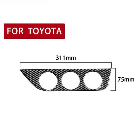Adhésif décoratif pour panneaux d'interruption d'air conditionné en fibre de carbone pour voiture pour Toyota Corolla / Levin 2014-2018, guide vers l'avant, panneau de commutateur de climatisation, conduite à droite