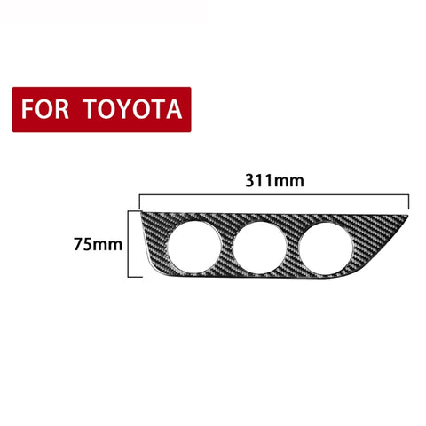 Adhésif décoratif pour panneaux d'interruption de l'air conditionné en fibre de carbone pour voiture pour Toyota Corolla / Levin 2014-2018, guide vers l'avant, panneau de commutateur de climatisation, conduite à gauche