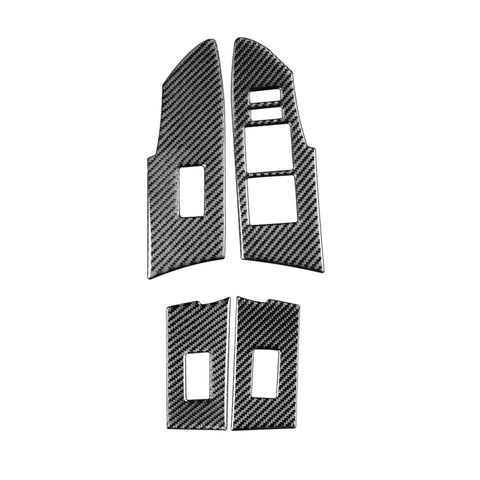 Adhésif décoratif pour alzacristalli en fibre de carbone pour voiture pour Toyota Corolla / Levin 2014-2018, guide à sinistre, lève-vitre, conduite à gauche