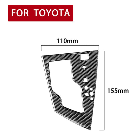 Adhésif décoratif pour panneaux intégrés en fibre de carbone pour voiture pour Toyota Corolla / Levin 2014-2018, guide de route, panneau d'engrenage, conduite à droite (rouge), panneau d'engrenage, conduite à droite (fibre de carbone noir)