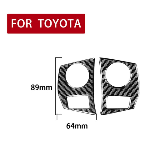 Adhésif décoratif pour corniche avec impulsions sur le volant en fibre de carbone pour voiture pour Toyota Corolla / Levin 2014-2018, guide de destra ea sinistra universale, cadre de bouton de volant