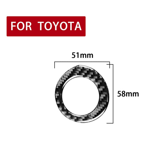 Adhésif décoratif pour portachiavi accensione en fibre de carbone pour auto pour Toyota Corolla / Levin 2014-2018, guide pour destra ea sinistra universale, porte-clés d'allumage