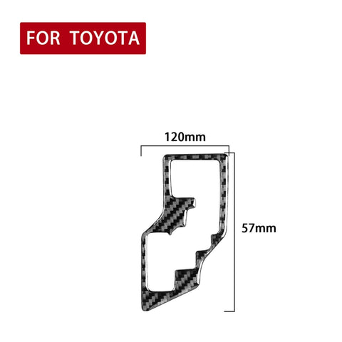 Adesivo decorativo per ingranaggi in fibra di carbonio per auto per Toyota Corolla / Levin 2014-2018, guida a sinistra, Gear, Left Drive