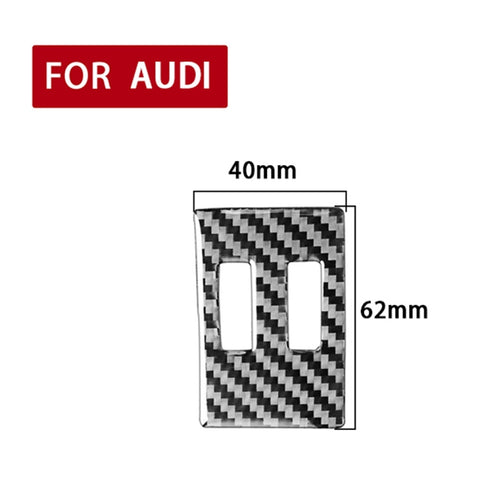 Adhésif décoratif pour manopola dell'aria conditionné en fibre de carbone pour voiture pour Audi A6L / A7 2019-, guide vers l'est, bouton de climatisation, conduite à droite