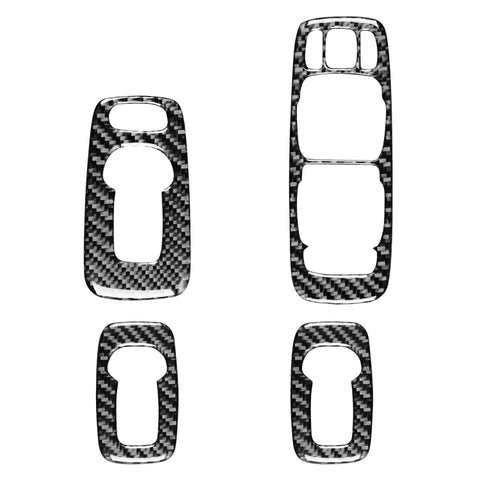 Set di adesivi decorativi per porte in fibra di carbonio 4 in 1 per auto B per Volvo XC90 2003-2014, guida a destra, Door Set B, Right Drive