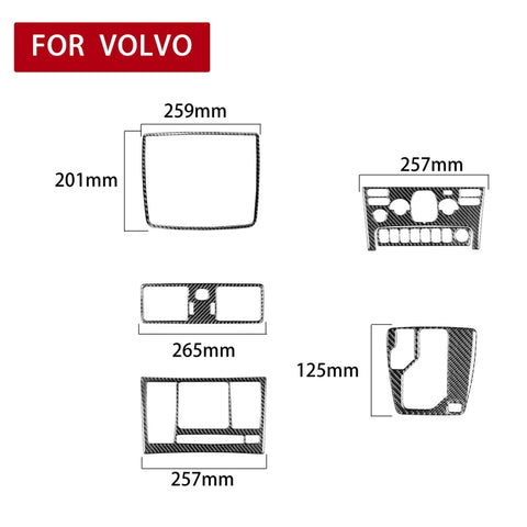 Adhésif décoratif 7 en 1 pour jeu d'ingrédients en fibre de carbone pour voiture B pour Volvo XC90 2003-2014, guide à sinistre, Gear Set B