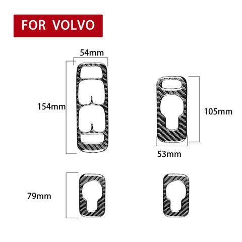 Cristaux de voiture en fibre de carbone Un adhésif décoratif pour Volvo XC90 2003-2007, guide vers la gauche, lève-vitre A, conduite à gauche