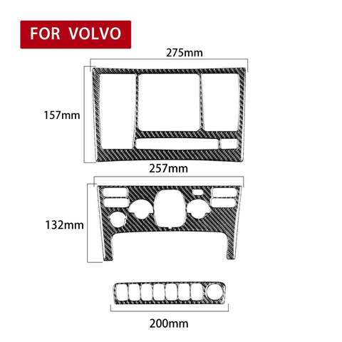 Ensemble de panneaux de commande en fibre de carbone pour voiture B Adhésif décoratif pour Volvo XC90 2003-2014, guide vers l'intérieur et à l'extérieur du côté sinistre universel, ensemble de panneaux de commande B