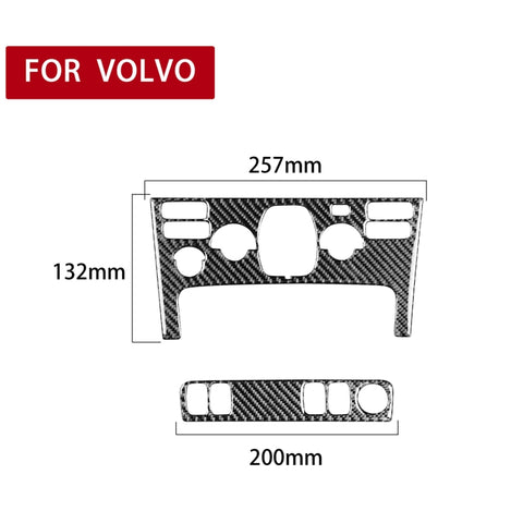 Panneau d'air conditionné pour voiture en fibre de carbone Un adhésif décoratif pour Volvo XC90 2003-2014, guide vers l'extérieur et le sinistra universel, Panneau de climatisation A