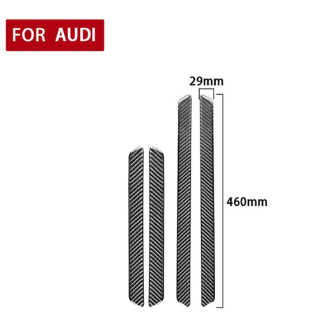 Adesivo decorativo per soglia in fibra di carbonio per auto per Audi A6L / A7 2019-, guida a destra e a sinistra universale, Threshold