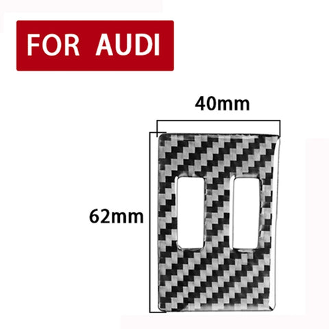 Adesivo decorativo per manopola dell'aria condizionata in fibra di carbonio per auto per Audi A6L / A7 2019-, guida a sinistra, Air Conditioning Knob, Left Drive