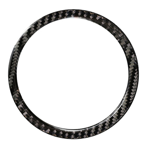 4 pezzi adesivo decorativo in tinta unita con anello in clacson in fibra di carbonio per BMW G01 X3 2018-2020 / G02 X4 2019-2020, guida sinistra e destra universale, 4 PCS Horn Ring - Novalix Store