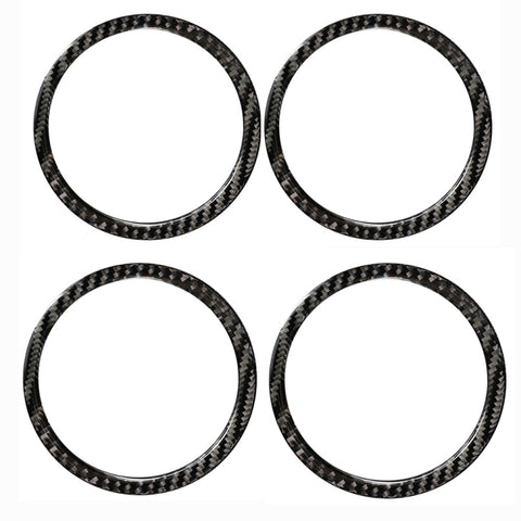 4 pezzi adesivo decorativo in tinta unita con anello in clacson in fibra di carbonio per BMW G01 X3 2018-2020 / G02 X4 2019-2020, guida sinistra e destra universale, 4 PCS Horn Ring - Novalix Store