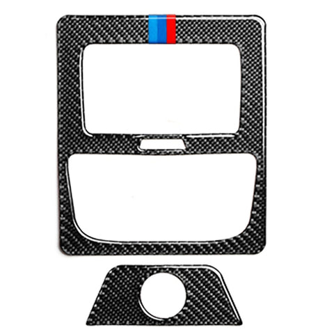 Adesivo decorativo a 3 colori per bocchetta dell'aria condizionata posteriore in fibra di carbonio per BMW G01 X3 2018-2020 / G02 X4 2019-2020, guida a destra e a sinistra universale, Rear Air Conditioning Vent 3-color