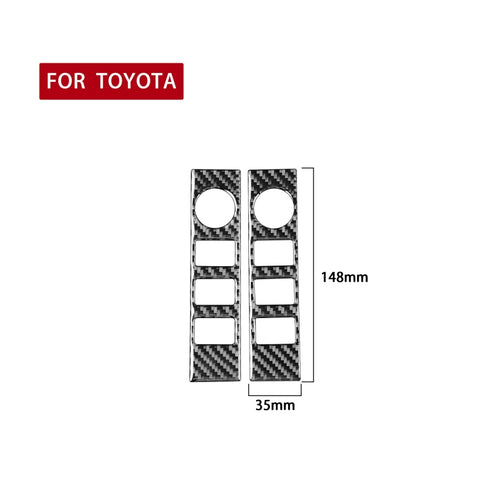 2 pezzi/set adesivo decorativo interruttore volume controllo centrale auto in fibra di carbonio per Toyota Tundra 2014-2018, guida sinistra destra universale, Central Control Volume Switch - Novalix Store
