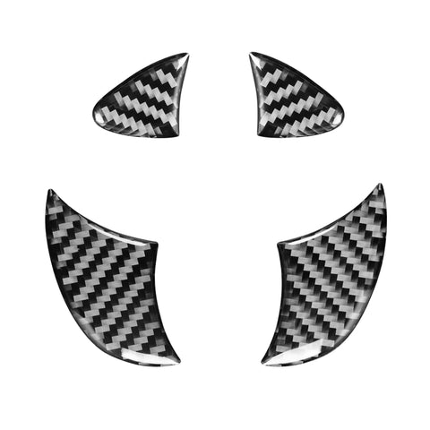 4 pezzi/set adesivo decorativo con logo centrale anteriore in fibra di carbonio per Toyota 4Runner 2010-2020, Front Middle Net Logo - Novalix Store