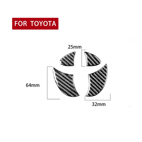 4 pezzi/set adesivo decorativo con logo del portellone posteriore dell'auto in fibra di carbonio per Toyota 4Runner 2010-2020, Tailgate Logo - Novalix Store
