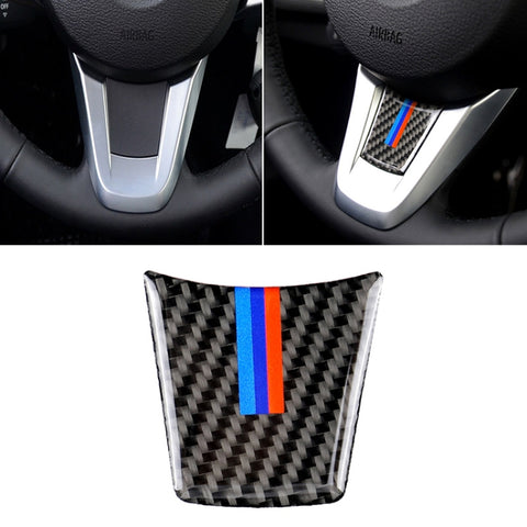 Adesivo Decorativo Tricolore per Volante in Fibra di Carbonio per BMW
