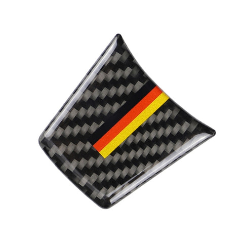 Volant de voiture en fibre de carbone allemand, adhésif décoratif de couleur pour BMW Z4 2009-2015, autocollant de volant (noir rouge jaune)