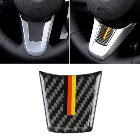 Volant de voiture en fibre de carbone allemand, adhésif décoratif de couleur pour BMW Z4 2009-2015, autocollant de volant (noir rouge jaune)