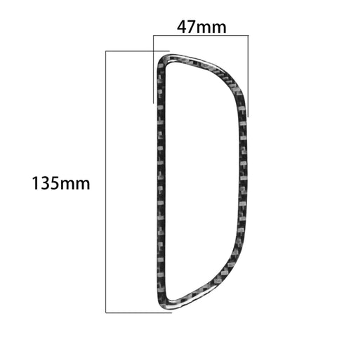 Adhésif décoratif pour porte-bagages de carrosserie en fibre de carbone pour Dodge Challenger de 2015 jusqu'à présent, guide vers l'avant, cadre de boîte de rangement d'engrenages