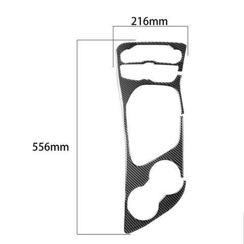 Adhésif décoratif pour le téléphone de commande centrale de voiture en fibre de carbone pour Dodge Challenger de 2015 jusqu'à présent, guide vers l'avant, cadre d'engrenage de commande centrale