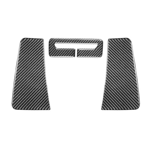 3 pièces/ensemble d'adhésifs décoratifs pour panneau de ceinture de sécurité pour voiture en fibre de carbone pour Dodge Challenger de 2015 à aujourd'hui, guide vers le haut, panneau de ceinture de sécurité