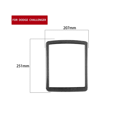 Adhésif décoratif pour le tissu de la lumière de la lettre de voiture en fibre de carbone pour Dodge Challenger de 2015 jusqu'à présent, guide à gauche, cadre de lampe de lecture