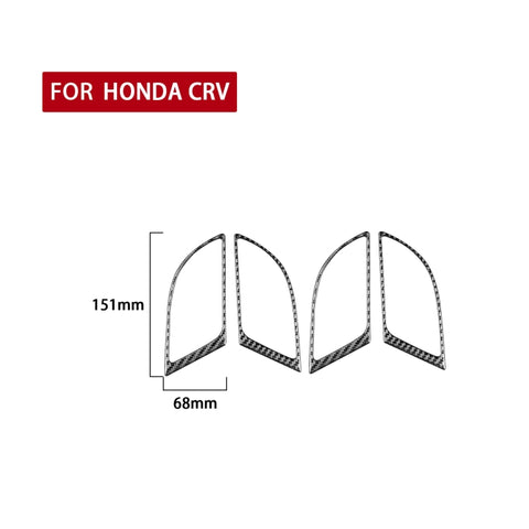 4 Pz/set Adesivo Decorativo per Telaio Maniglia Interna per Auto in Fibra di Carbonio per Honda CRV 2007-2011, Guida Sinistra e Destra Universale, Inner Handle Frame - Novalix Store
